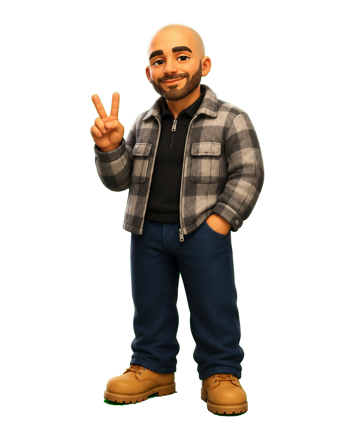 Athanas Studio Avatar mit Peace-Zeichen